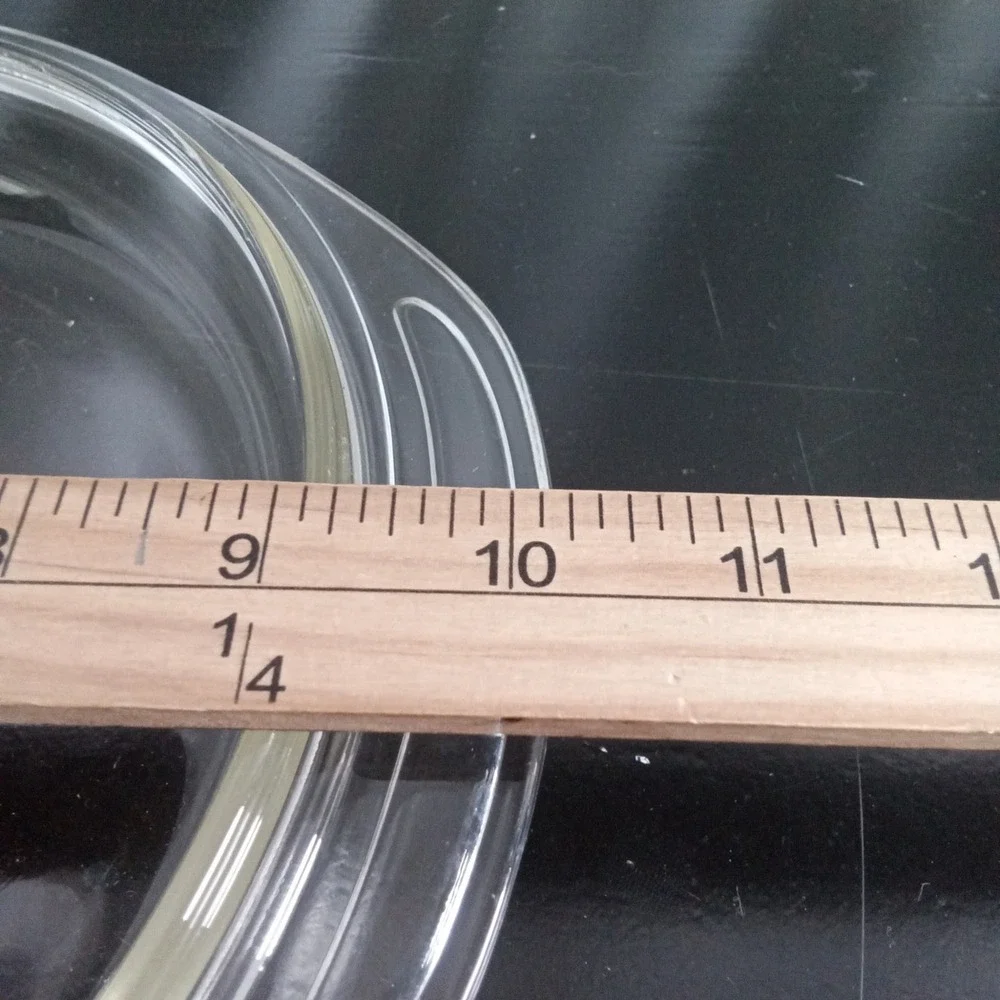 Pyrex Clear Glass Round Lid 684C C-22 Replacement Tab Handle 8.75 Inch Rim